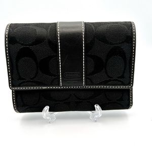 EUC Black Coach Signature Collection Wallet